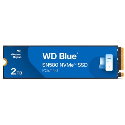 WD Blue SN580 2TB SSD, NVMe SSD, M.2 2280, PCIe Gen3, up to 4150 MB/s read speed