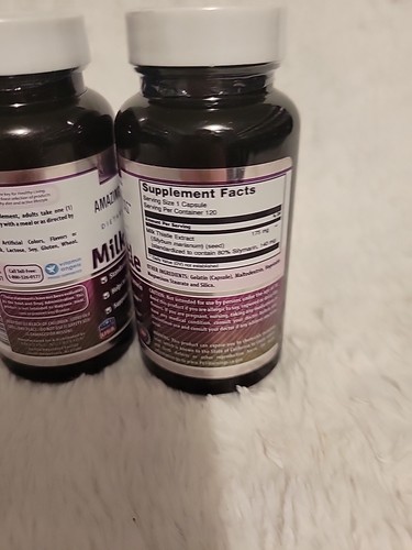 Amazing Nutrition. Milk Thistle 175mg/120Caps. 2 Pack! Exp.2/26. Free Ship! - Picture 3 of 4