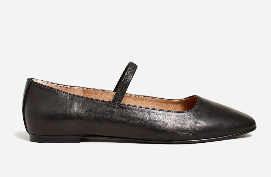 Madewell Women's The Greta Ballet Flat, True Black NEW