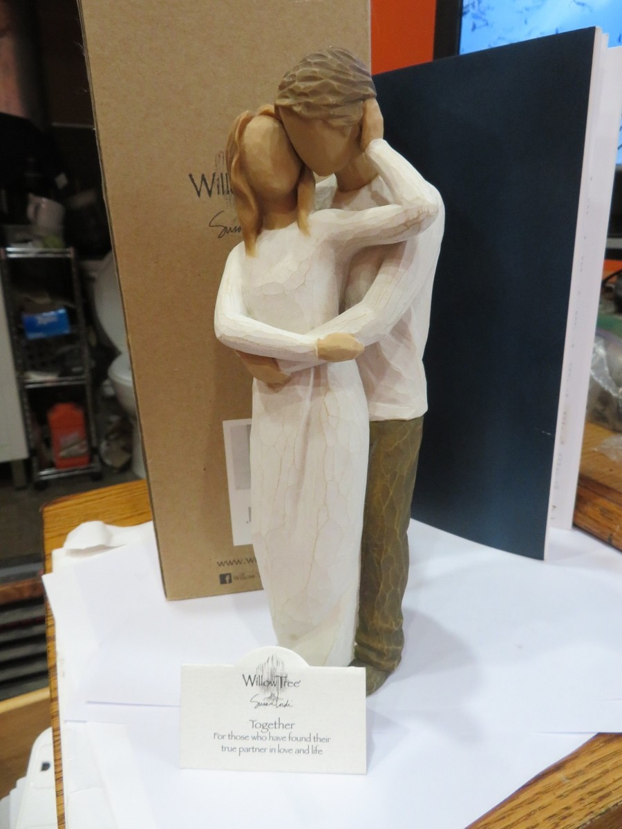 Willow Tree TOGETHER, Couple Holding Each Other Figurine, 2011
