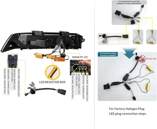 VLAND Red Lens LED Tail Lights For 2014-2015 Chevrolet Chevy Camaro Rear Lamps - Picture 7 of 13