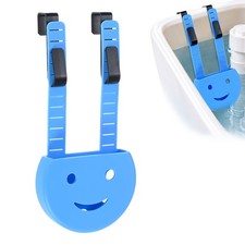 Silicone Toilet Tank Tablet Holder with 2-Pack Rustproof Hook, Blue