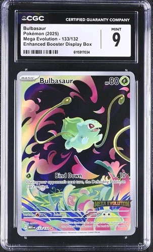 Bulbasaur 133/132 Enhanced Booster Display Box Mega Evolution CGC 9