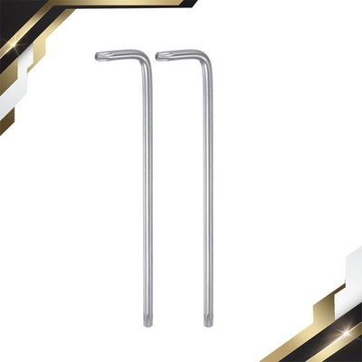 2 Set T30 Tamper Proof Torx Key Wrench L Shape 6.34'' Long Arm High Carbon Steel