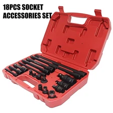 SEKETMAN 18PCS socket accessories set,extension bars set,1/2",3/8"&1/4"DR set