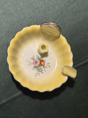 Noritake Hand Painted Ashtray with Floral Design Gold Rim