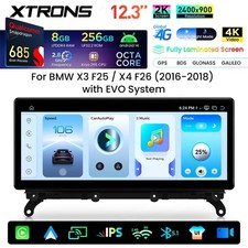 12.3" 8G+256GB Android Autoradio für BMW X3 F25 X4 F26 EVO Global 4G 2K Screen+