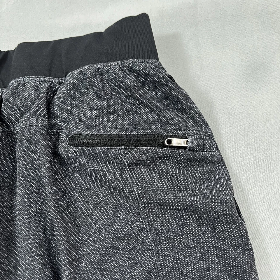 Lululemon Shorts Mens Small Black Gray Lined Athletic Drawstring Waist Pockets - Image 4 of 4