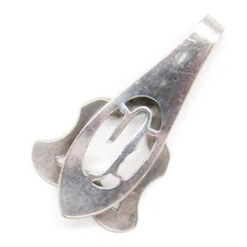 VINTAGE STERLING SILVER .925 WEIDLICH CO. NO MONOGRAM SIMPLE 1 7/8" MONEY CLIP