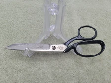 Vintage 1960's Wiss  Inlaid Bent Trimmer Shears Scissors #27 Steel Forged 7.5"