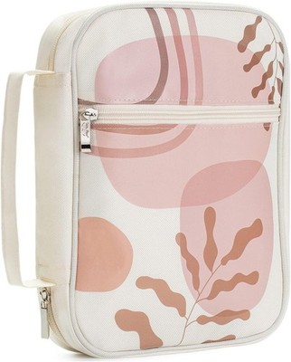 Funda para Biblia de Mujer con Asa y Bolsillo Rosa Resistente y Portatil
