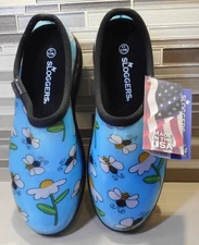 SLOGGERS Shoes Size 10 Womens ~ Bees & Daisies Rain Shoes