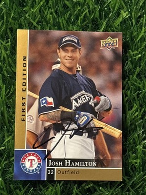 JOSH HAMILTON Texas Rangers 2009 Upper Deck First Edition #285 AUTO Autograph