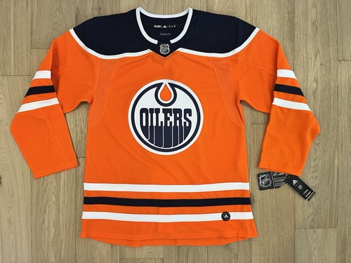 NEW Authentic Adidas Edmonton Oilers NHL Jersey Size 50 Men's Fight Strap. C270