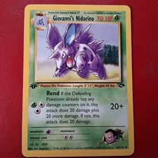 Giovanni's Nidorino 45/132 Gym Challenge Regular First Edition Pokémon Card LP  on eBay