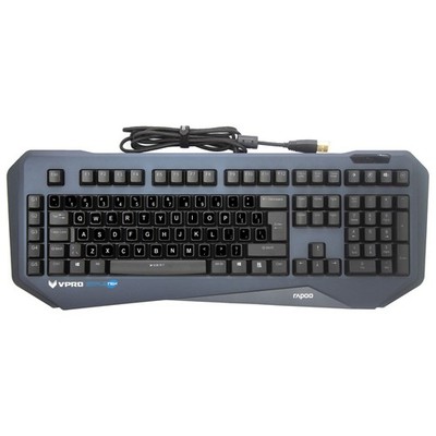 RAPOO V800 Mechanical RGB Gaming Keyboard USB Black QWERTY US + Layout Stickers