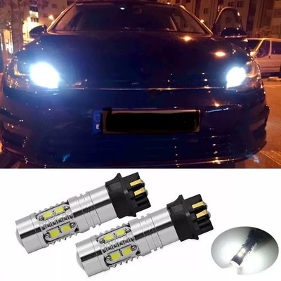 Für BMW 320i 2012 2pcs Error Free White PW24W 30-SMD LED DRL Light Bulb