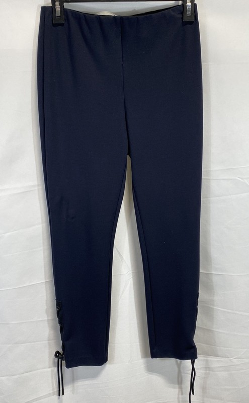 Rag & Bone Women's Black Ponte High Rise Lace Up Ankle Skinny Pants Sz 2