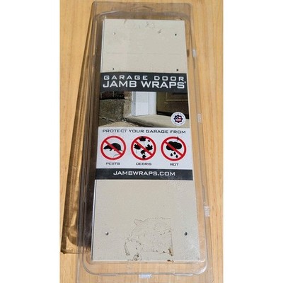 Garage Door Steel Jamb Wraps Almond 1 Pair Pest Rot Protection USA 860162001709