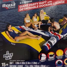 Aqua Pro Giant Party Raft With Detachable Socking Lounge