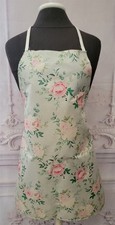 Victorian Trading Co Canvas Pink  Peach Roses Simple Garden Apron 23C