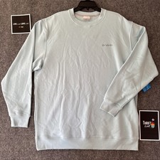 Columbia Baby Blue Hart Mountain II Crew Crewneck Sweatshirt Mens XXL