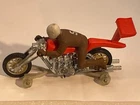 Vintage Hot Wheels RRRumblers High Tailer - Orange W/Brown Rider - Nice Bike