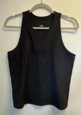 REI Co-Op Top Ribbed Tank Active Pursuits Black Large Outdoor Hike Run