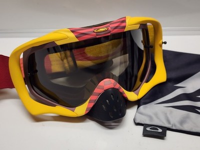 Oakley Crowbar Flight Series Fighting 453 Red Yellow Motorcross Goggles 