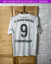 LEWANDOWSKI BAYERN MUNICH JERSEY AWAY FOOTBALL SHIRT 2019 - 2020 ADIDAS MEN sz M