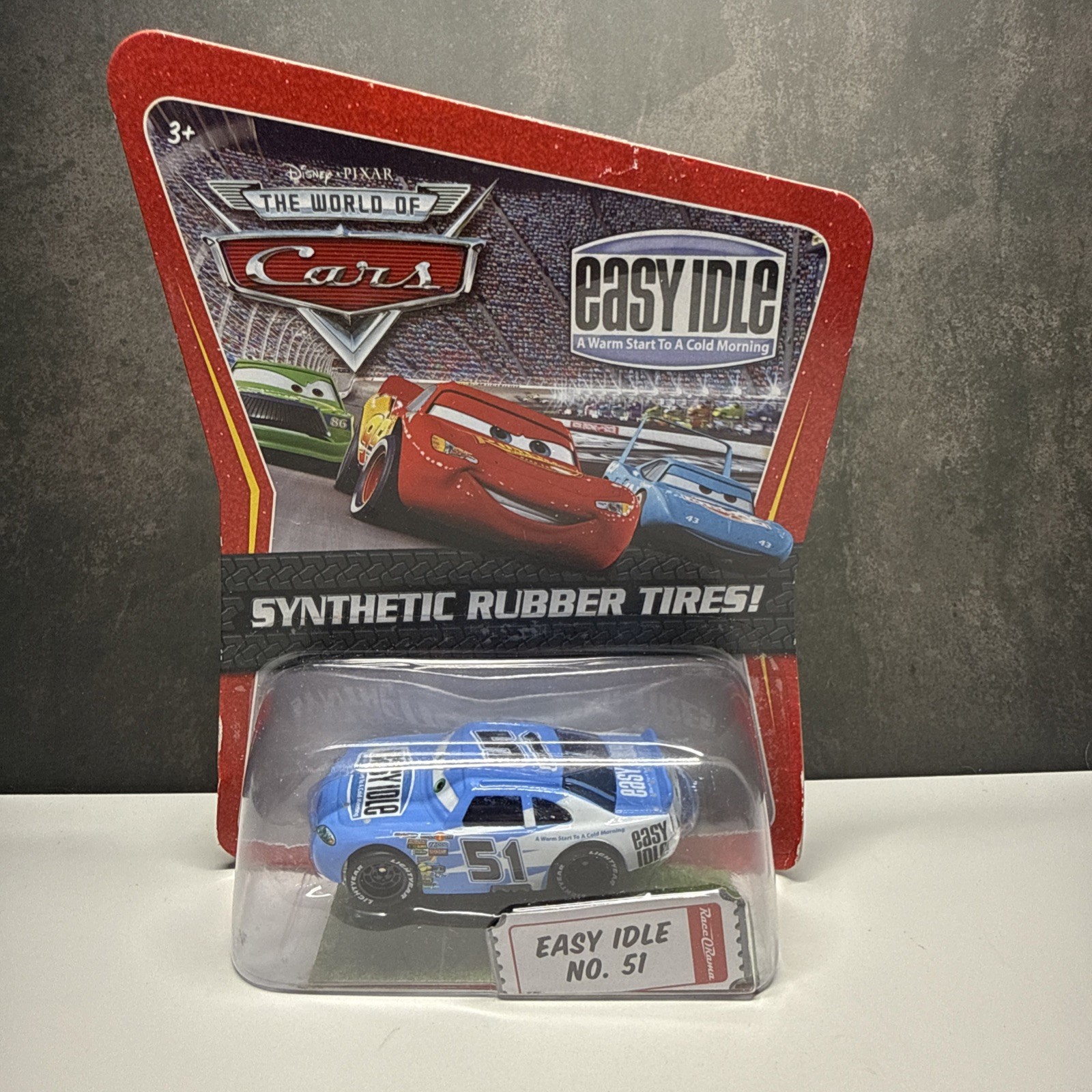 DISNEY PIXAR CARS - Easy Idle No. 51 - SYNTHETIC RUBBER TIRES NEW diecast car 