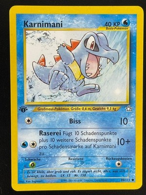 Karnimani 80/111 1st edition Neo Entdeckung Deutsch Exc Pokemon