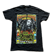 Rob Zombie 2023 Freaks on Parade Concert Tour Double Sided T Shirt Medium M NEW 