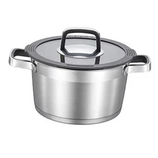 Stainless Steel Stock Pot 3 Qt, Nonstick Stockpot with Glass Lid Soup 3 Quart