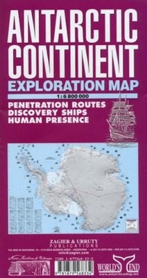 Antarctic Continent: Exploration Map -  NEW Not Available 2005