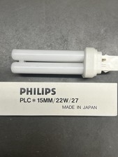 Philips CFL Fluorescent PLC 15mm/22W/27 Bulb NOS
