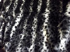 Animal Fun Faux Fur Fabric Material - GREY BABY CHEETAH