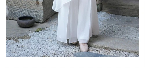 Chinese Style Chiffon Zen Dance Clothes Retro Style Hanfu Ruffles Women's Dress - Picture 9 of 19