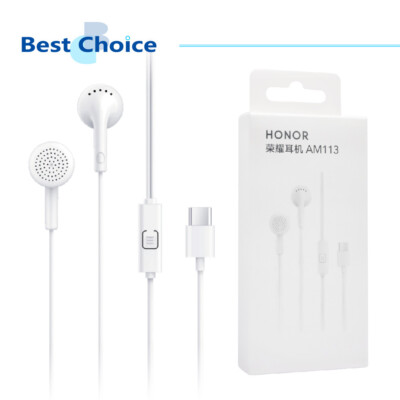 Original Honor Official Type-C Half In-ear Earphones (AM113) - White