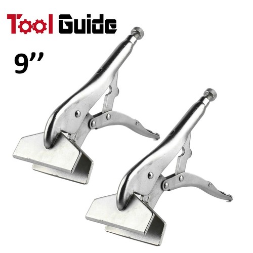4pc HD Flat Jaw + Chain Clamp Vise Locking Pliers Filter Pipe Wrench Oil 9'' - Picture 4 of 6