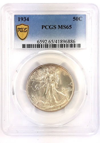 1934 Walking Liberty Half Dollar ~ PCGS ~ MS 65