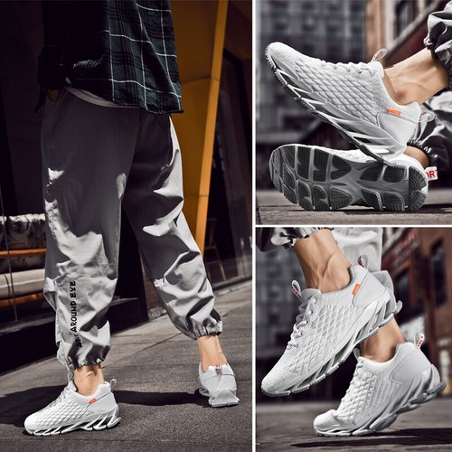 MENS RUNNING TRAINERS SHOCK ABSORBING CASUAL LACE GYM WALKING SPORTS SHOES SIZE - Picture 4 of 11