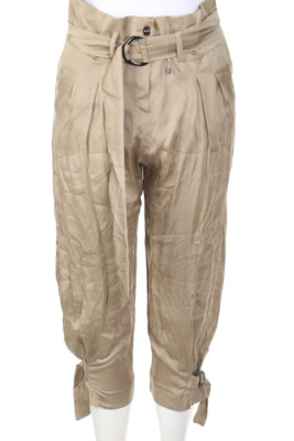 Claude Zana Paris Paperbag Pants Cropped with Belt F 40 = D 38 beige
