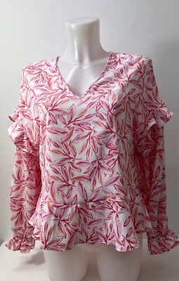 Damen Neu Ex DP. Langarm Flippy Saum Top Gr 8 10 12 14 16 18 20