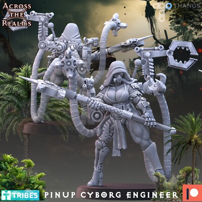 Cyborg Priest A  | Across the Realms| Wargaming 3D Printed Mini