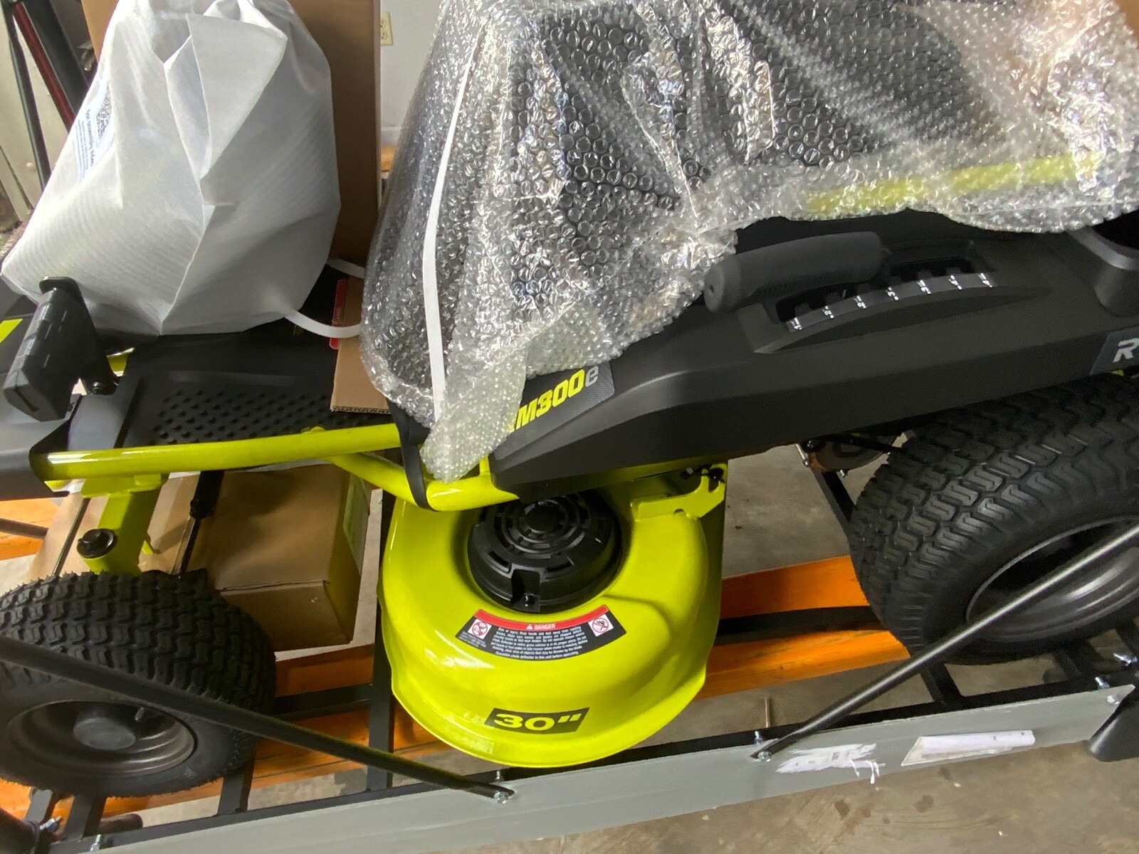 RYOBI 30" ELECTRIC RIDING MOWER 50 AH MODEL RY48130 (RM300E) find