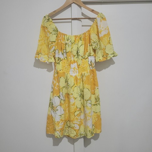 FAITHFULL THE BRAND Size 14 Lecco Mini Dress Yellow Floral Boho RRP $189 Cute - Picture 5 of 15