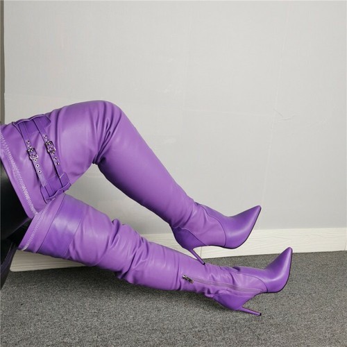 Women Thigh High Boots Stiletto Heels 