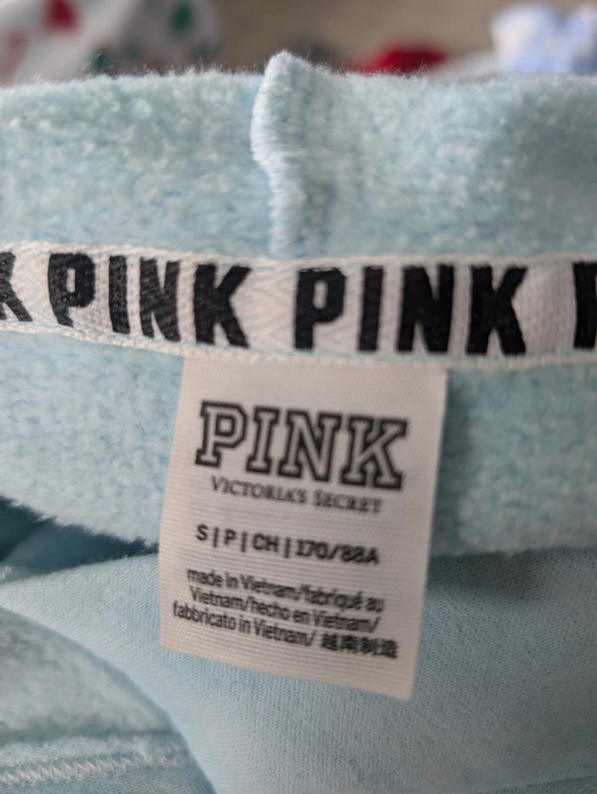 UNDERCOVER Felpa donna con cappuccio Victoria’s Secret VS rosa tie dye blu verde piccola