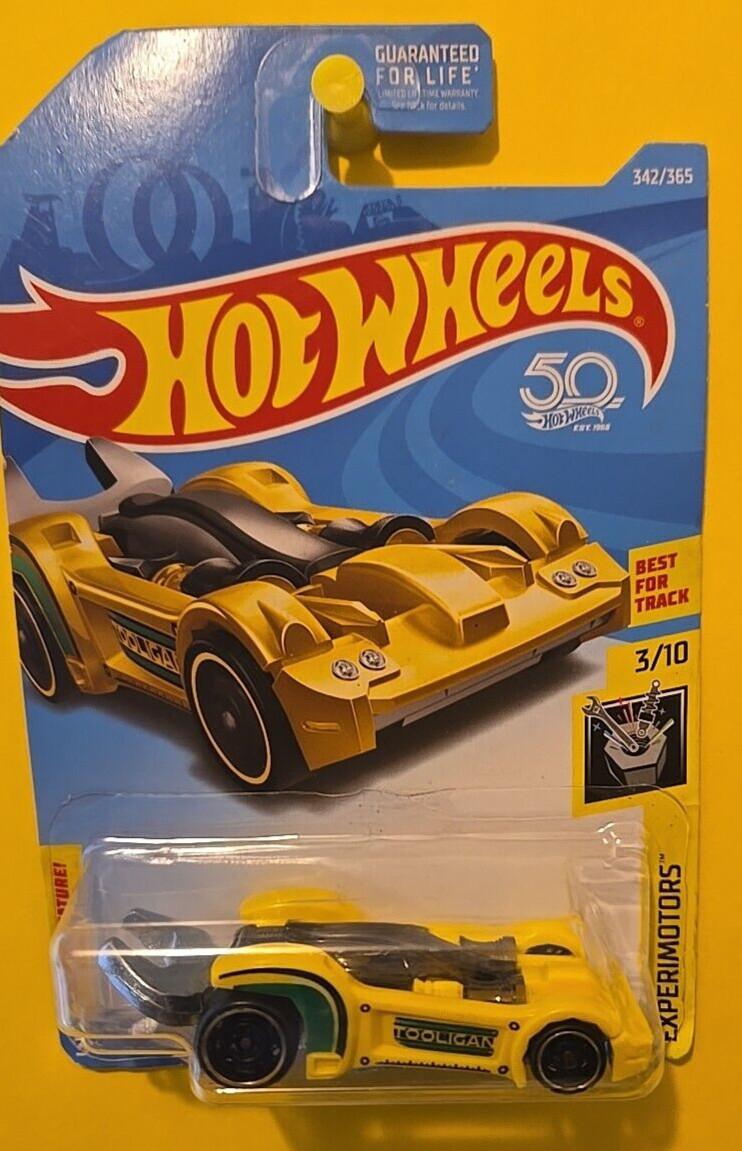 2017 Mattel Hot Wheels TOOLIGAN 3/10 #342 EXPERIMOTORS YELLOW BLACK WHEELS